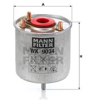 1.4 HDi, 1.6 HDi Filtr paliwa wk 9034 z CITROËN C3 II MANN-FILTER