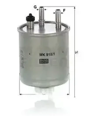 1.5 dCi, 3.0 dCi, 2.0 dCi Filtr paliwa RENAULT LAGUNA III MANN-FILTER