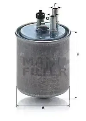 1.5 dCi, 2.0 dCi, 3.0 dCi Filtr paliwa pod czujnik wody wk 918/2 x RENAULT LAGUNA III MANN-FILTER