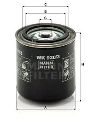 WK 920/3 MANN-FILTER Filtr paliwa