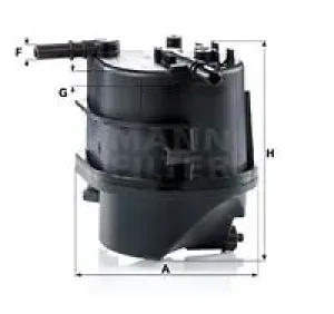 1.4 HDi Filtr paliwa PEUGEOT BIPPER TEPEE MANN-FILTER