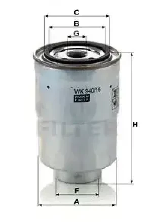 2.5 TDi Filtr paliwa wk 940/16 x MITSUBISHI PAJERO III MANN-FILTER