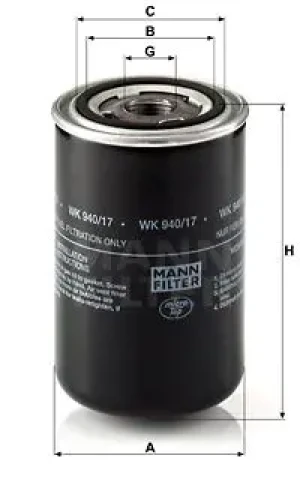 WK 940/17 MANN-FILTER Filtr paliwa