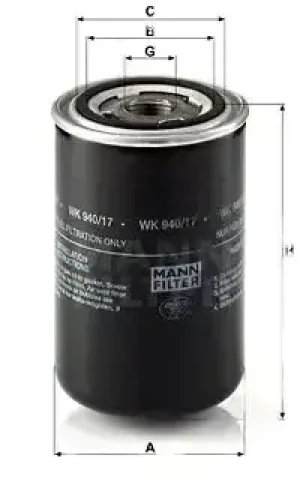 WK 940/17 MANN-FILTER Filtr paliwa