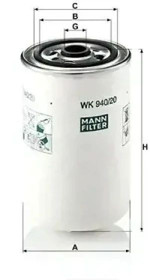 master 3 filtr paliwa WK 940/20 MANN-FILTER