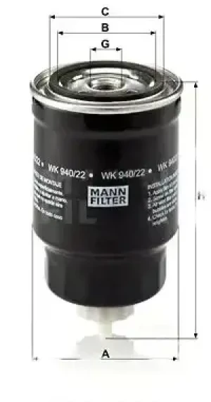 3.0 TD Filtr paliwa NISSAN TRADE MANN-FILTER