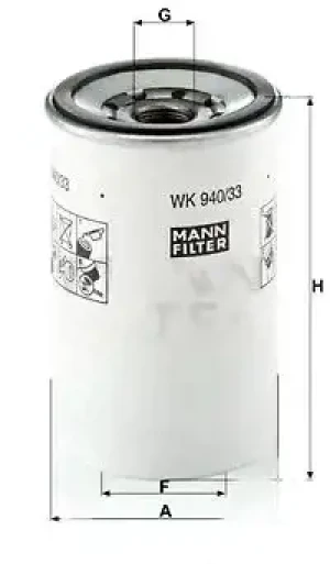 480.25, 480.19, 440.26, 480.24, 480.26, 440.19, 440.24 Filtr paliwa wk 940/33 x RENAULT TRUCKS None MANN-FILTER