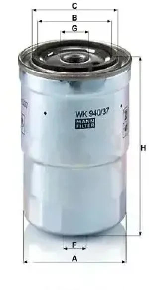2.5 TDi, 3.2 DI-D Filtr paliwa wk 940/37 x MITSUBISHI PAJERO III MANN-FILTER