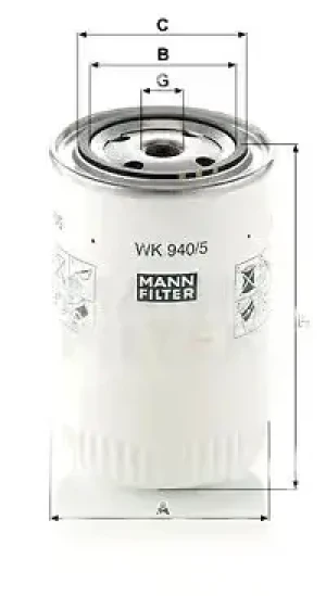 N 117 Filtr paliwa NEOPLAN Spaceliner MANN-FILTER