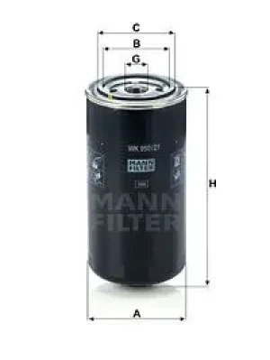 Urbino 10, Urbino 12, Urbino 18 Filtr paliwa SOLARIS URBINO MANN-FILTER