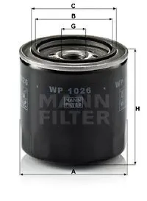 Filtr oleju z zaworem zwrotnym TOYOTA COROLLA Kombi (_E12_) MANN-FILTER