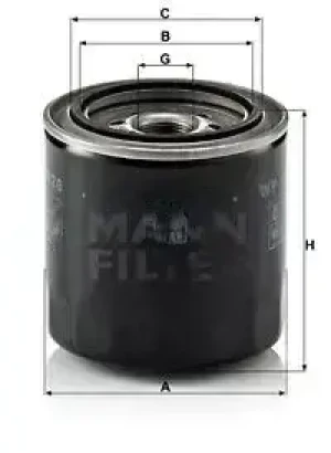 Filtr oleju z zaworem zwrotnym TOYOTA STARLET IV MANN-FILTER