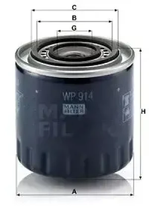 Filtr oleju RENAULT LAGUNA I MANN-FILTER