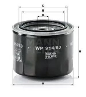 Filtr oleju z zaworem zwrotnym TOYOTA COROLLA VII MANN-FILTER