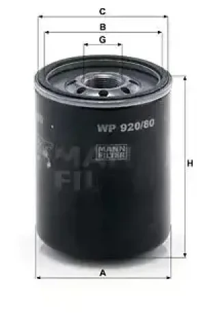 Filtr oleju MITSUBISHI GALANT VIII MANN-FILTER