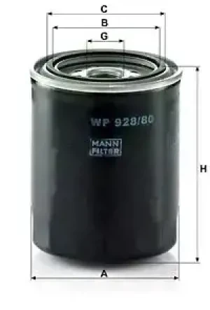 Filtr oleju z zaworem zwrotnym TOYOTA DYNA 200 MANN-FILTER