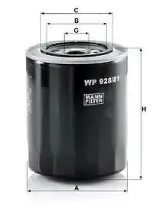 Filtr oleju z zaworem zwrotnym MAZDA E MANN-FILTER