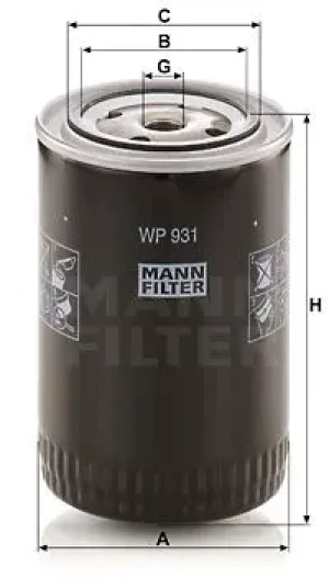 Filtr oleju FSO 125P Kombi MANN-FILTER