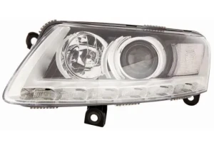 Reflektor lampa prawa z silnikiem elektrycznym AUDI A6 C6 TYC