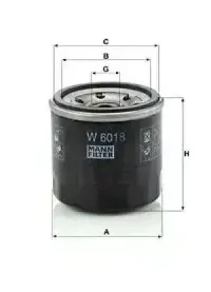 Filtr oleju MAZDA 6 Kombi (GJ, GL) MANN-FILTER