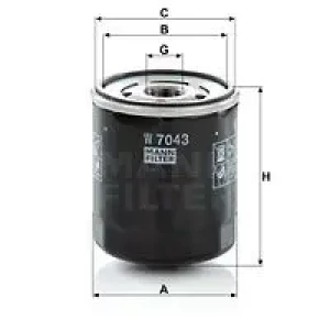 W 7043 MANN-FILTER Filtr oleju