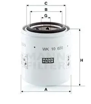 WK 10 020 MANN-FILTER Filtr paliwa