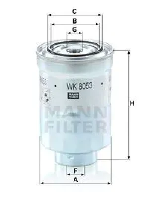 2.5 DI-D Filtr paliwa podgrzewany wk 8053 z MITSUBISHI L200 MANN-FILTER