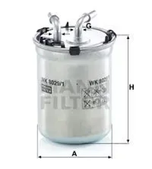 1.4 TDI, 1.6 TDI Filtr paliwa SKODA RAPID MANN-FILTER