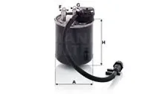 310 CDI, 314 CDI, 316 CDI, 313 CDI, 319 CDI, 311 CDI Filtr paliwa podgrzewany MERCEDES-BENZ SPRINTER B906 MANN-FILTER