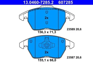 klocki hamulcowe seat ibiza 1.4 cena 13.0460-7285.2 ATE
