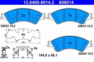 Klocki hamulcowe przód FORD RANGER ATE