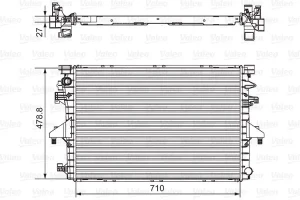 2.0, 2.0 TDI, 2.0 TSI VW TRANSPORTER T5 Chłodnica wody VALEO
