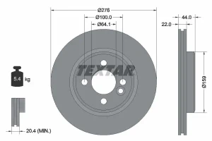 Tarcza hamulcowa przód MINI MINI I TEXTAR