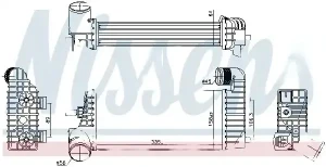 1.6 TDCi FORD FOCUS III Chłodnica powietrza intercooler NISSENS