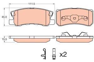 GDB3595 TRW Klocki hamulcowe tył