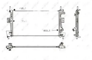 1.6, 1.6 Ti, 2.0 FORD FOCUS III Chłodnica wody NRF