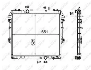 2.5 D, 3.0 D-4D, 2.5 D-4D TOYOTA HILUX VII Chłodnica wody NRF