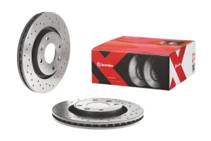 Tarcza hamulcowa przód perforowana CITROËN C3 I BREMBO