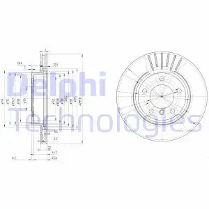 Tarcza hamulcowa przód wentylowana BMW 3 E46 DELPHI