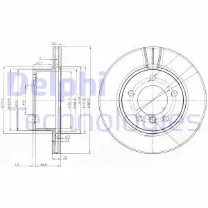 Tarcza hamulcowa przód wentylowana BMW 1 F20 DELPHI