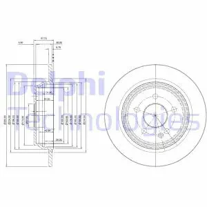 Tarcza hamulcowa tył FORD GALAXY II DELPHI