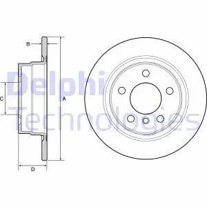 Tarcza hamulcowa tył BMW 2 F22 F87 DELPHI