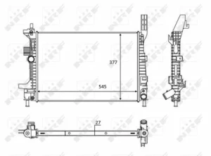 1.5 TDCi FORD FOCUS III Chłodnica wody NRF