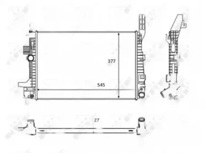 1.6 TDCi, 1.5 TDCi FORD C-MAX II Chłodnica wody NRF