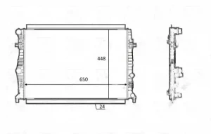 1.4 TSI, 1.0 TSI, 1.2 TSI VW GOLF VII Chłodnica wody NRF