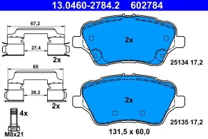 Klocki hamulcowe przód FORD B-MAX ATE
