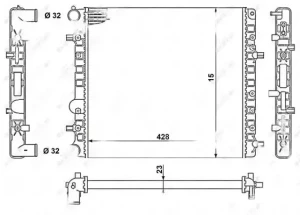 1.4 VW FOX Chłodnica wody NRF