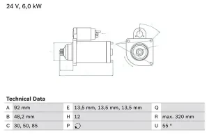 0 986 025 900 BOSCH Rozrusznik