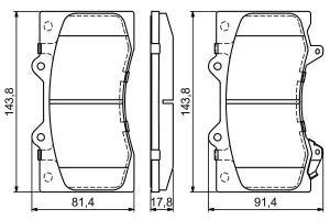 Klocki hamulcowe przód NISSAN PATROL Y62 BOSCH