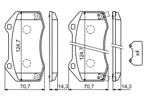 Klocki hamulcowe przód ABARTH 124 Spider BOSCH